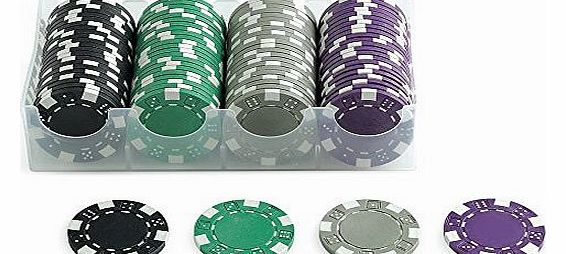 Juego JU00101 Casino Poker Mixed 100 Chips/Fiches 11,5 gr. - Pack A