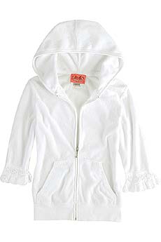 Juicy Couture Broderie Anglaise trimmed hooded top