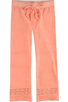 Cropped crochet panel pants