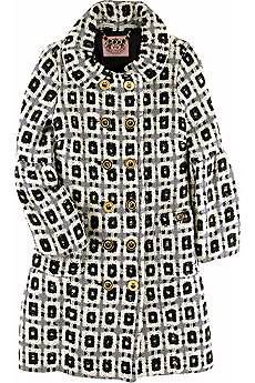 Juicy Couture Geometric print peacoat