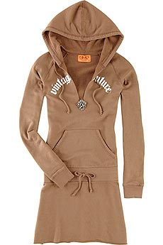 Juicy Couture Hooded sweater dress with brooch