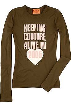 Juicy Couture Long sleeve slogan print tee