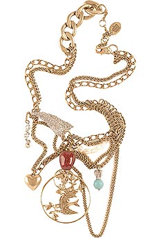 Juicy Couture Multi-charm swag necklace