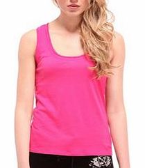 Neon flash ruffle back tank top