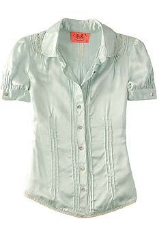 Juicy Couture Silk pintuck blouse
