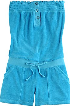 Terrycloth hot-pant jumpsuit