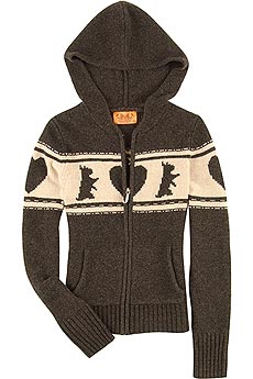 Woolen zip hoodie