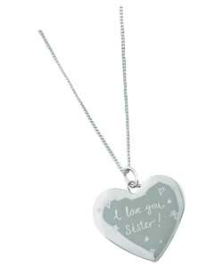 juicy lucy I Love You Sister Necklace