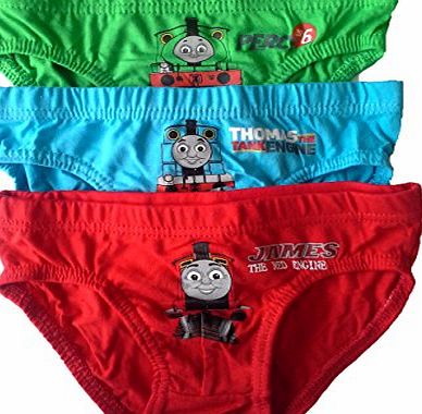 Jujak Boys Thomas amp; Friends - Briefs Pants Underpants Underwear Slips - 3 Pack - Official Licenced 100 Cotton - 2 - 7 Years (4 - 5 Years)