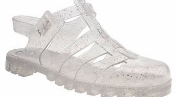 womens juju jellies silver maxi sandals