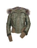 Detachable Fur Hood Puffer Bomber Jacket