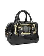 Studded Patent Leather Bauletto Handbag