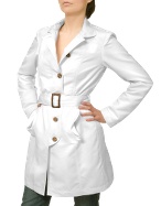 Julia Coccoand#39; White Lightweight Belted Jacket