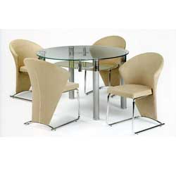 Julian Bowen - Rotunda Dining Table and 4 Chairs