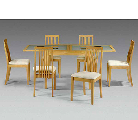 Aska Extending Dining Set with Glass Table Top