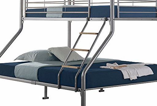Julian Bowen Atlas Triple Sleeper Bunk Bed Frame, 90 And 135Cm In Aluminium