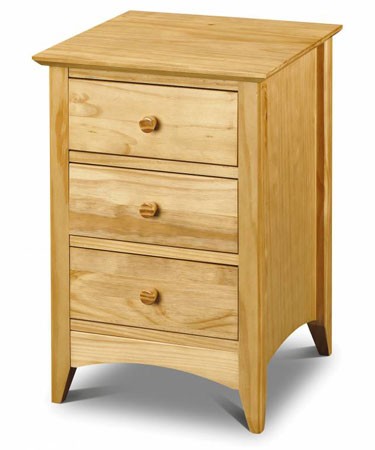 Barcelona Bedside Chest of Drawers - Natural Pine