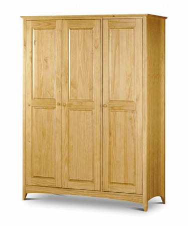 Julian Bowen Barcelona Natural Pine Triple Wardrobe