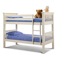 Barcelona Solid Pine Bunk Bed in White
