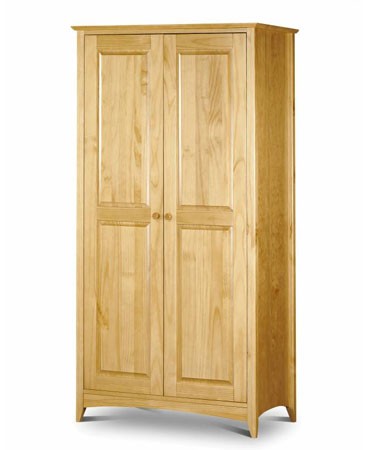 Julian Bowen Barcelona Two Door Wardrobe - Natural Pine