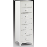 Julian Bowen Cameo Chest in Rubberwood with 7 Drawers in White finish