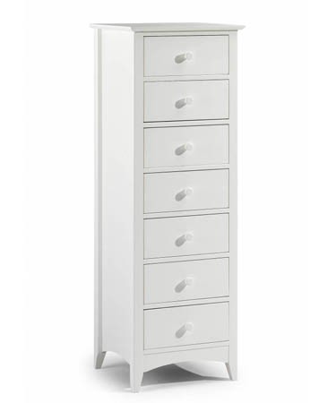 Julian Bowen Cameo White Tall Chest of Drawers