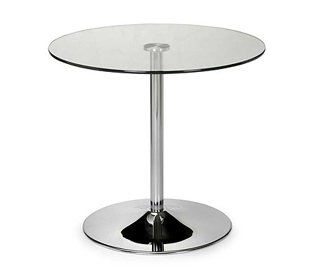 Julian Bowen Clearance - Rubic Round Dining Table with Glass