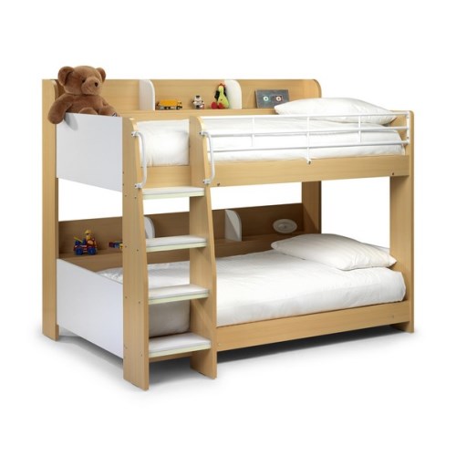 Domino Bunk Bed in Maple and White