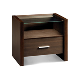 Julian Bowen Havanna Bedside Cabinet with 1 Drawer in Composite Board with Wenge finish