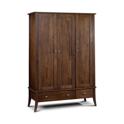 Julian Bowen JB Santiago - 3 Door 2 Drawer Wardrobe
