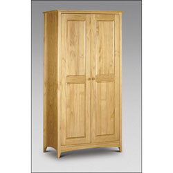 Julian Bowen Kendal 2 Door Wardrobe - Solid Pine