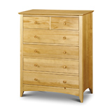 Kendal Chest with 2 over 4 Drawers in Solid Pine with Lacquered finish