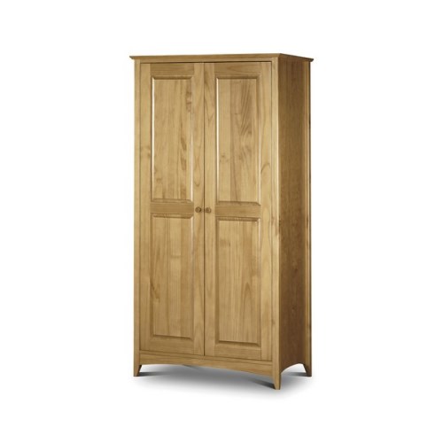 Julian Bowen Kendal Solid Pine 2 Door Wardrobe