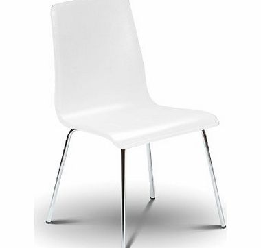 Julian Bowen Mandy Chairs, White, Set of 4 Chairs
