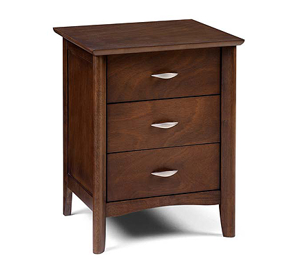 Minuet Solid Wood 3 Drawer Bedside Table