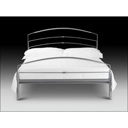 Julian Bowen Penta 3ft Single Bedstead - Aluminium Finish