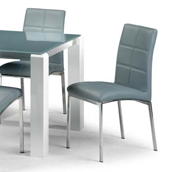 Julian Bowen Pura Blue Upholstered Dining Chair (pair)