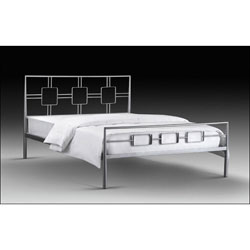 Julian Bowen Quadrato 4ft 6 Double Bedstead - Aluminium