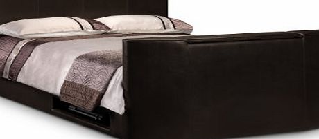 Julian Bowen Standard UK Double Optika TV Bed, 135 cm, Brown