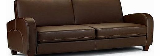 Julian Bowen Vivo Faux Leather 3 Seater Sofa, Brown