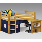 Wendy Sleeper Bunk in Solid Wood with Pine Lacquered finish