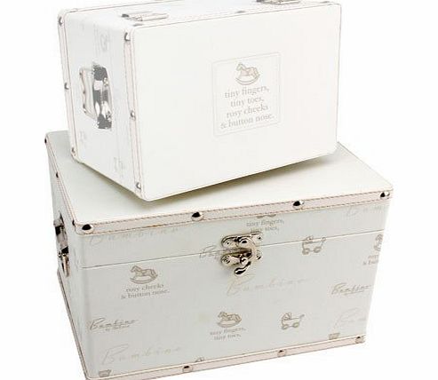 Juliana Baby Keepsake Trunks Boxes - Set of 2 Bambino by Juliana
