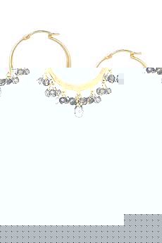 Beaded hoop earrings