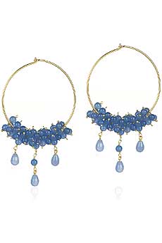 Julie Sandlau Blue Agate and Chardony Earrings