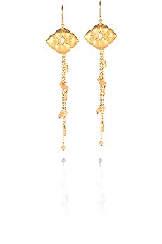 Julie Sandlau Dangle chain lotus flower earrings