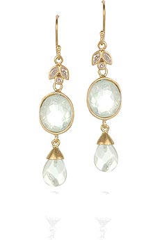 Double Fluorite droplet earrings