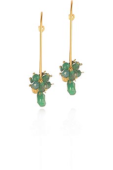 Julie Sandlau Green Agate beaded earrings