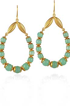 Hemimorphite Circle Earrings