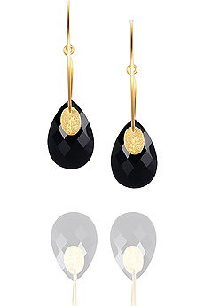 Onyx hoop earrings