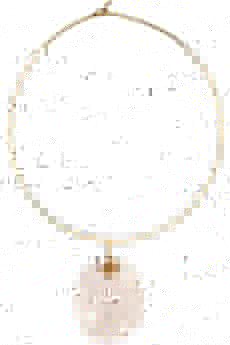 Rose quartz hoop necklace